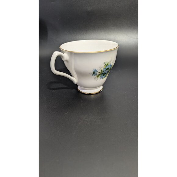 Royal Windsor Bone China Tea Cup Blue Floral Gold Trim Vintage England Teacup - Picture 7 of 11